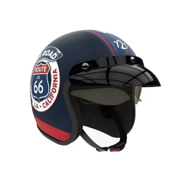 Casco Hawk 721 Retro Abierto Modelo RUTA 66 ED LIMITADA XL RPMOTOS - Imagen 3