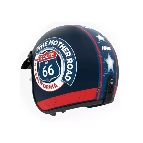 Casco Hawk 721 Retro Abierto Modelo RUTA 66 ED LIMITADA XL RPMOTOS - Imagen 4