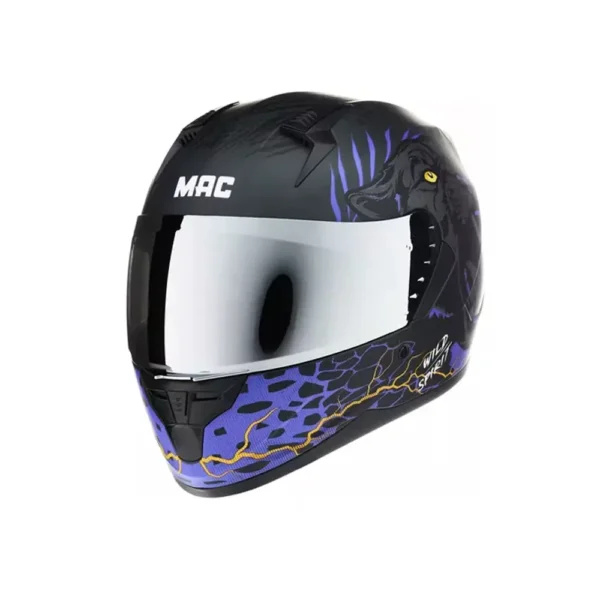 Casco MAC Bass Panther Edición Limitada + Visor Plateado Regalo RPMOTOS